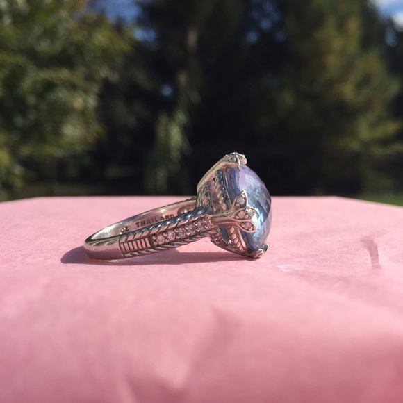 Judith Ripka sterling Blue Quartz ring - Picture 2 of 4